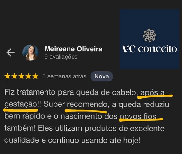 Depoimento de cliente da VC Conceito 1